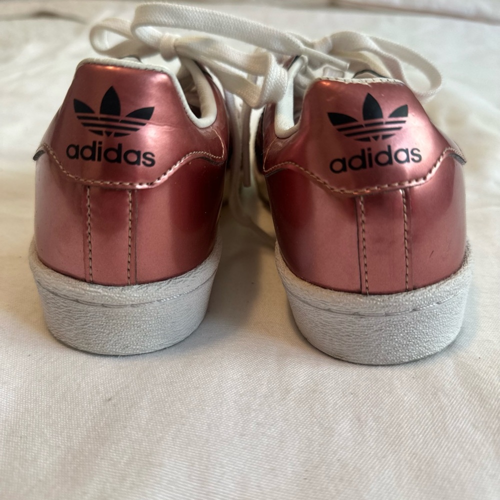 Adidas Women's Sneakers in Metallic Pink and White - Picture 3 of 7